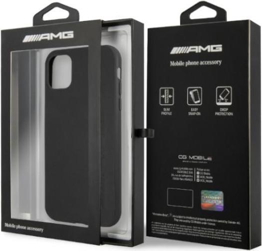 Image du produit Mercedes AMG AMHCN61DOLBK iPhone 11 6,1" czarny/black étui rigide en cuir estampillé à chaud (Apple iPhone 11)