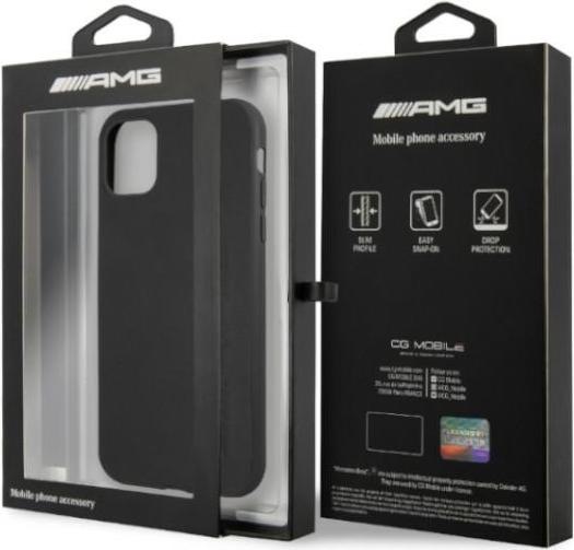 Immagine prodotto Mercedes AMG AMHCN61DOLBK Custodia rigida iPhone 11 6.1" in pelle stampata a caldo (Apple iPhone 11)