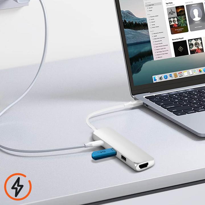 Actual product image Satechi Multiport Slim Dock USB-C (ST-CMAS) station/replicator (USB-C, 4 ports)