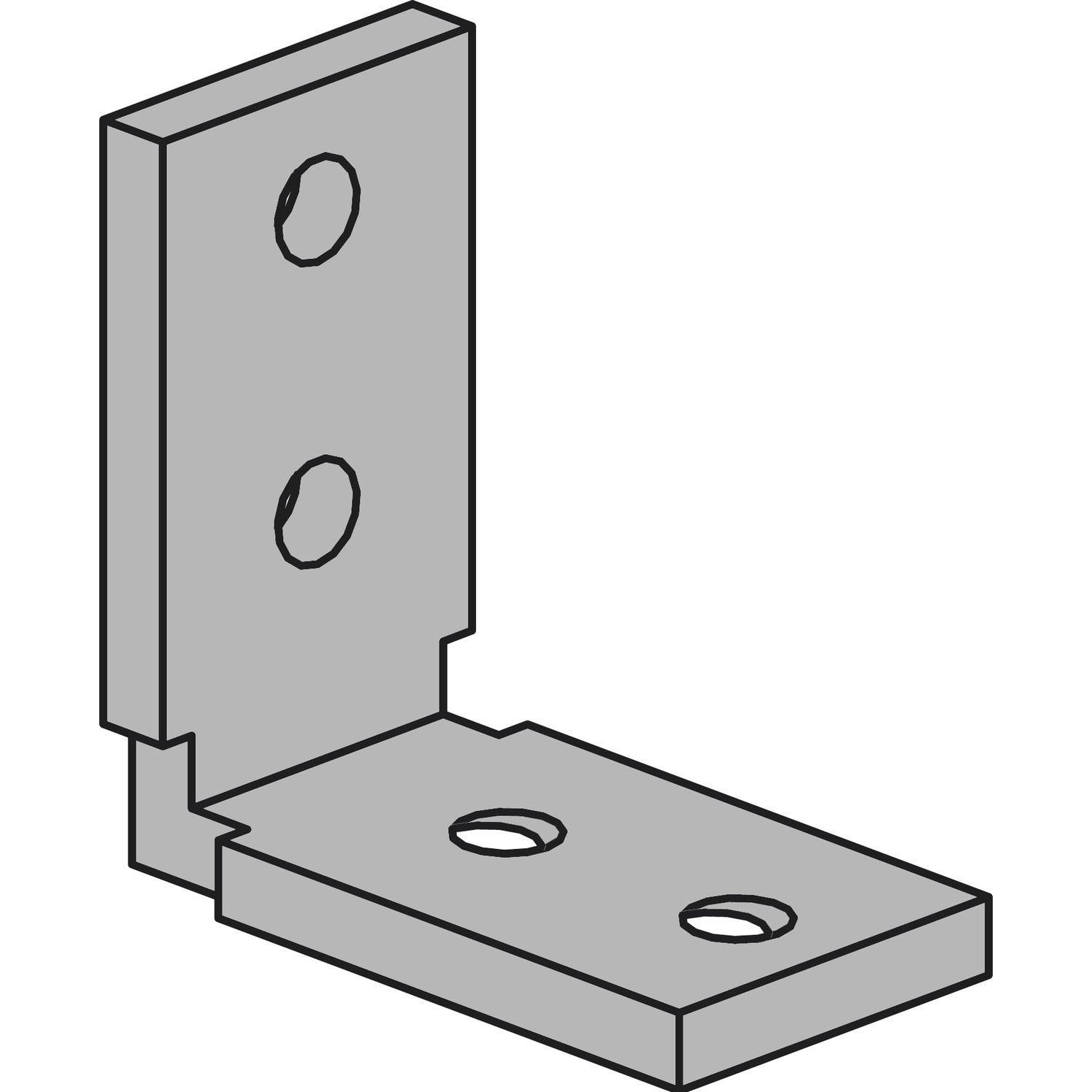 Längle Glas-System, Baubeschläge + Holzverbinder, Boden- u. Eckverbinder AL-Office-C (Eckverbinder, 1 Stk.)