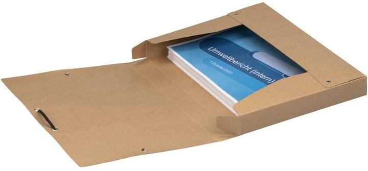 Image du produit Elba Boîte de rangement Touareg, DIN A4, hauteur de remplissage : 35 mm, beige en carton dur, étiquette (A4, 1x)