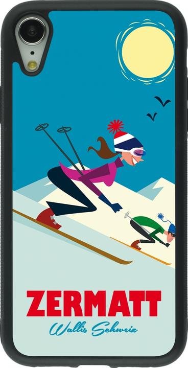 Actual product image PhoneLook Coque Silicone rigide noir Zermatt Ski Downhill (Apple iPhone XR)