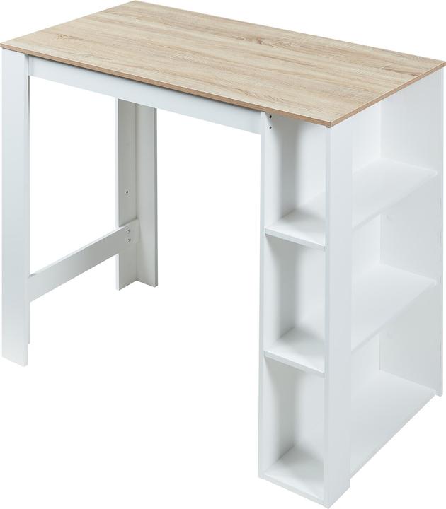 Gestell Weiss, Tischplatte Eicheoptik