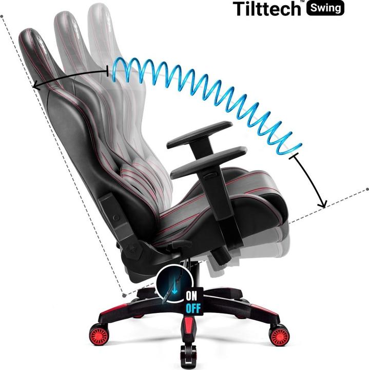 Produktbild Diablo Fotel Chairs X-One 2.0 King Czarno-czerwony