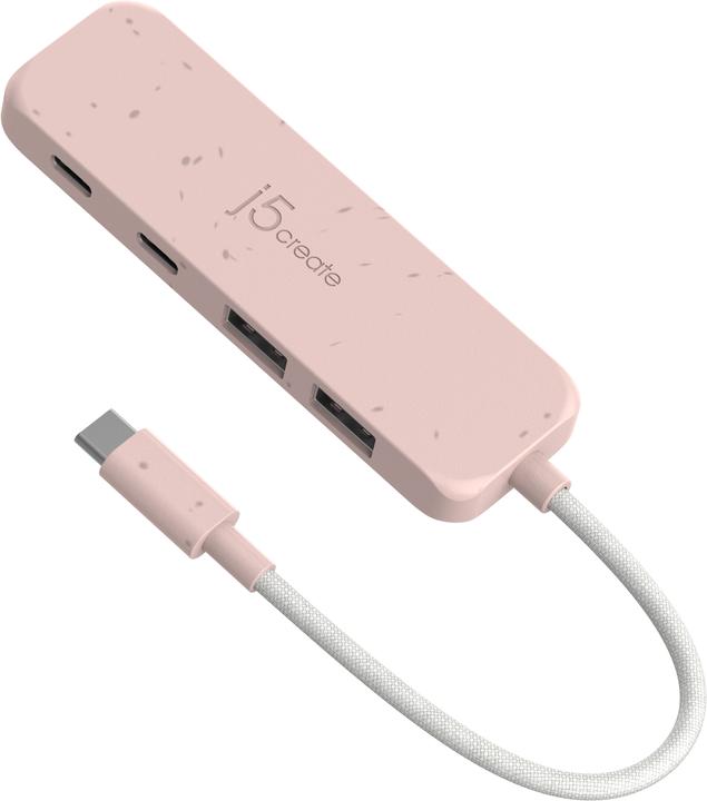 Actual product image j5Create Eco-Friendly USB-C to 4-Port Type-C & Type-A Gen 2 Hub, USB 3.2 Gen 1 (3.1 Gen 1) Type-C, U (USB-C, 4 ports)
