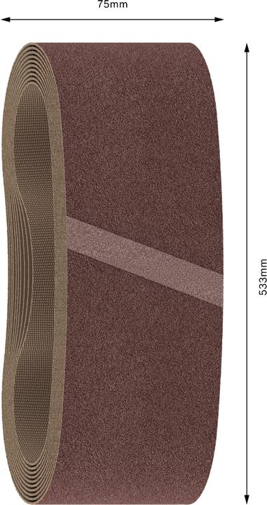 Image du produit Bosch Professional Zubehör PRO X440 bande abrasive, 75 x 533 mm, G40 (40)