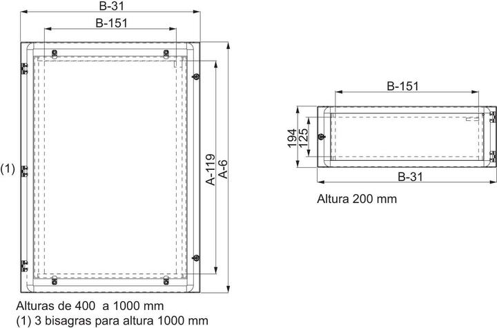 Produktbild Schneider Electric NSYMPD108T Tür B x H 800 mm 1000 Sicherheitsglas Lichtgrau RAL 7035 1 St.