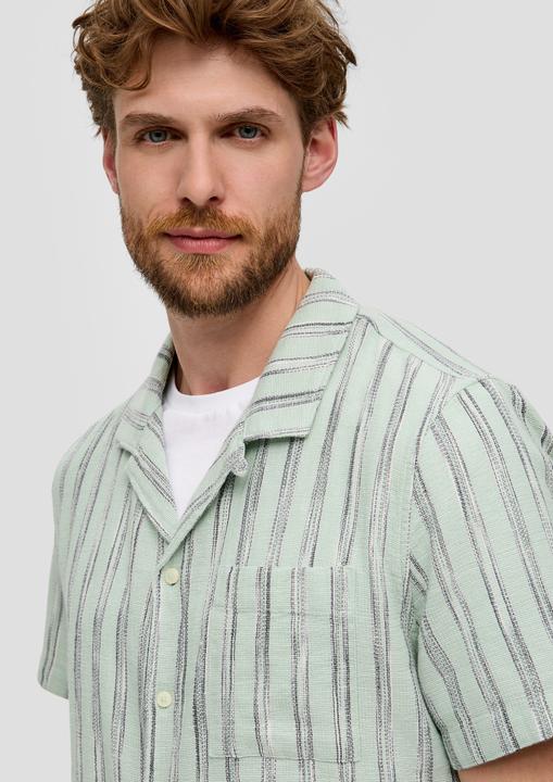 Immagine prodotto S.Oliver Hemd Resort Fit: Kurzarmhemd aus Leinenmix (L)