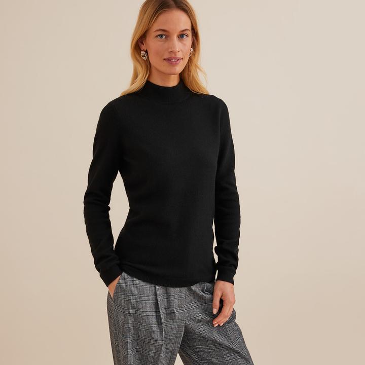 Actual product image Anne Weyburn Stand-up collar jumper (40)