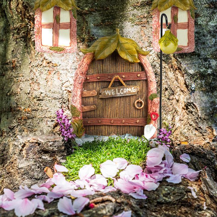 Actual product image Relaxdays Fairy door set