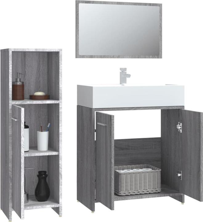 Produktbild vidaXL 3-tlg. Badmöbel-Set