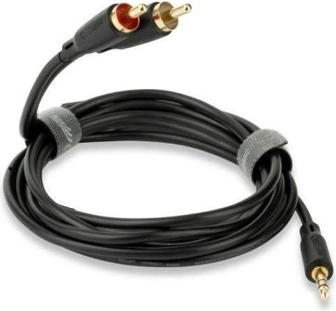 QED Connect Stereo Cable 3.5Mm (M) To 2 X Phono (M) 3 metres QE8117 (3 m, 3.5mm jack (AUX))