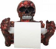 IKO Skull as a toilet paper holder red/black h=