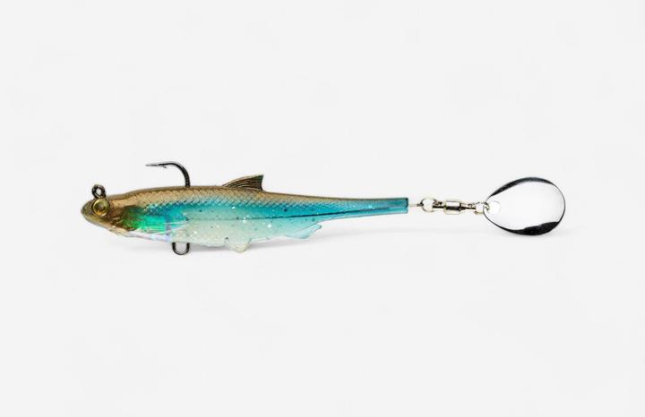 Produktbild Caperlan Gummikoeder Shad mit Spinnerblatt zum Spinnfischen (7 cm)