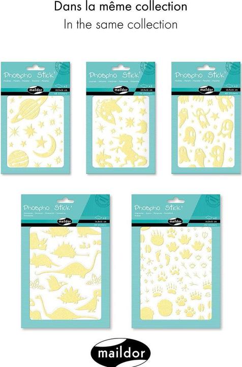 Produktbild My Mandarine Motivsticker Phospho Herzen 2 Bögen, 126 Sticker