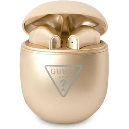 Guess słuchawki Bluetooth GUTWST82TRD TWS + stacja dokująca złoty/gold Triangle Logo (3 h, Senza fili), Cuffie, Oro