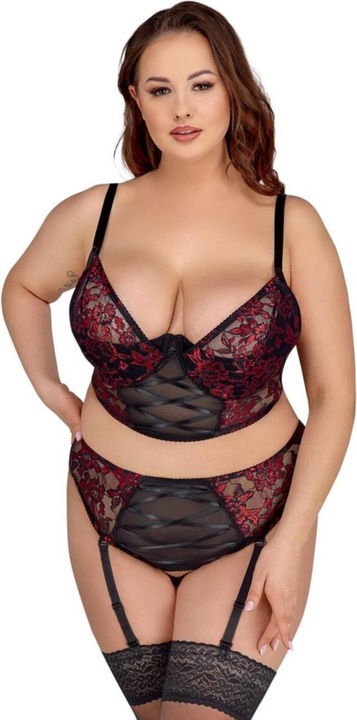 Produktbild Cottelli Collection BH Set schwarz/rot 95C/2XL (95 C)