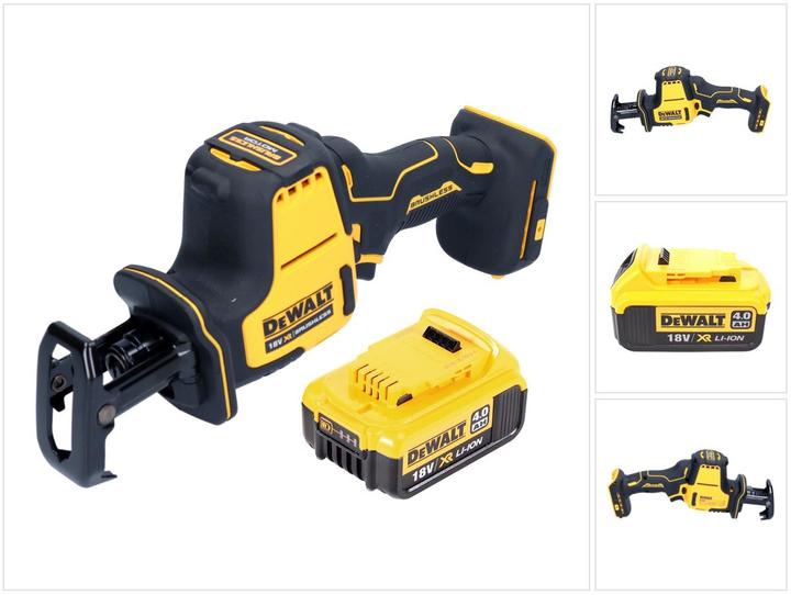 1x Dewalt DCB 182 18 V 4 Ah Li-Ion battery, 1x DeWalt DCS 369 cordless reciprocating saw, without charger