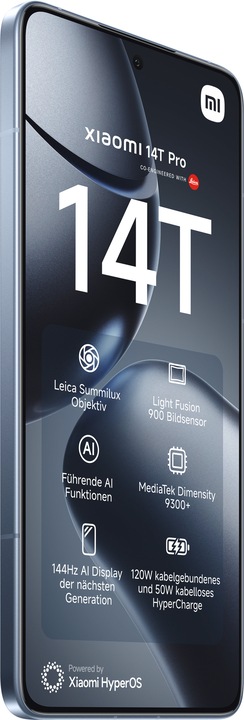 Produktbild Xiaomi 14T Pro (512 GB, Titan Blue, 6.67", Dual SIM, 50 Mpx, 5G)