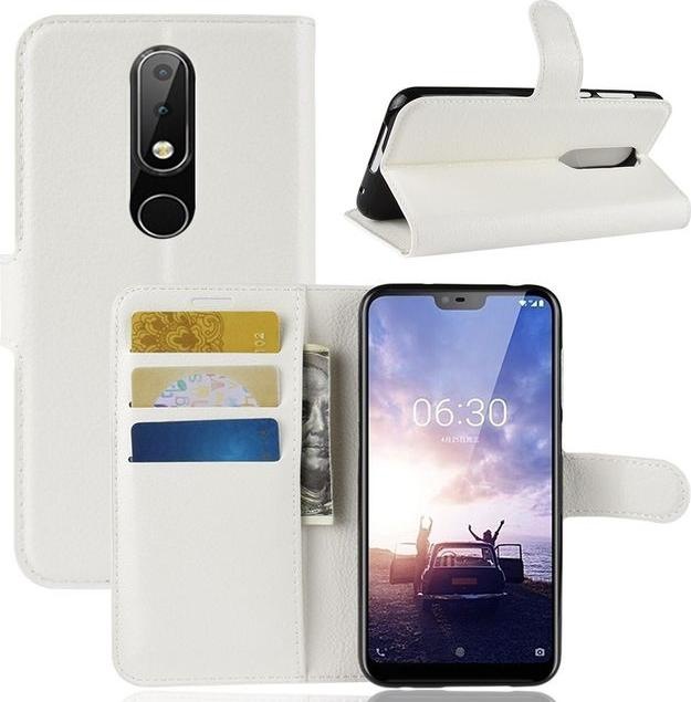 Actual product image MU Classic Litchi Leather Bookcover Series (Nokia 6.1 Plus)