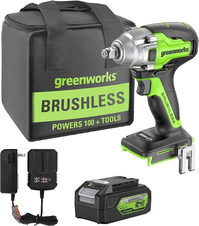 Image du produit Greenworks Visseuse à choc sans fil (batterie 4Ah incluse)
