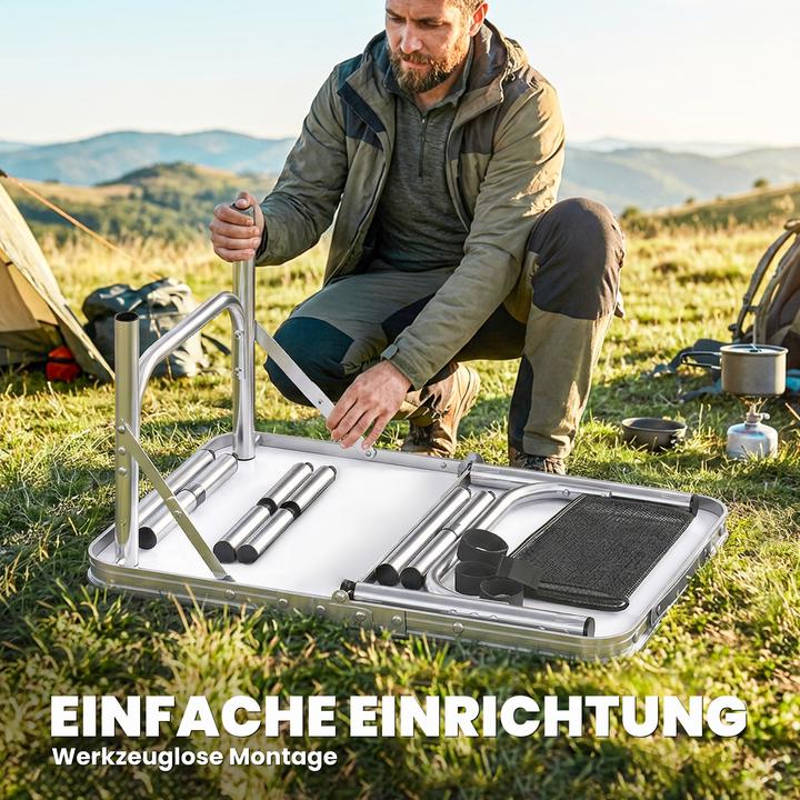 Image du produit Outsunny Campingtisch Aluminium, MDF Schwarz