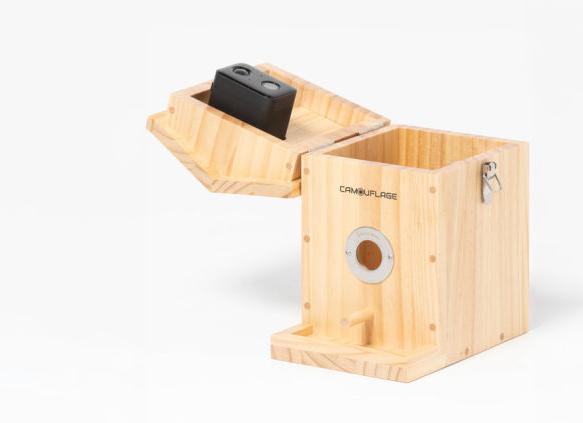Actual product image WildcameraXL Camouflage bird house EZ Nesteye, Basic colour: Brown, Species: Bird