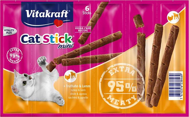 Actual product image Vitakraft Vita Cat Stick mini turkey & lamb (Adult, 30 pcs., 180 g)