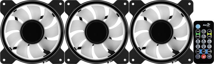 Actual product image AeroCool Mirage 12 ARGB Pro Computer Case Cooling Kit 12 cm Black (120 mm, 3x)