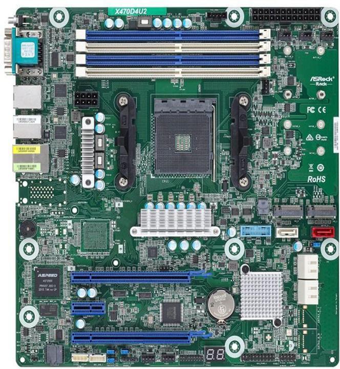 Produktbild AsRock X470D4U2-2T (AM4, AMD X470, mATX)