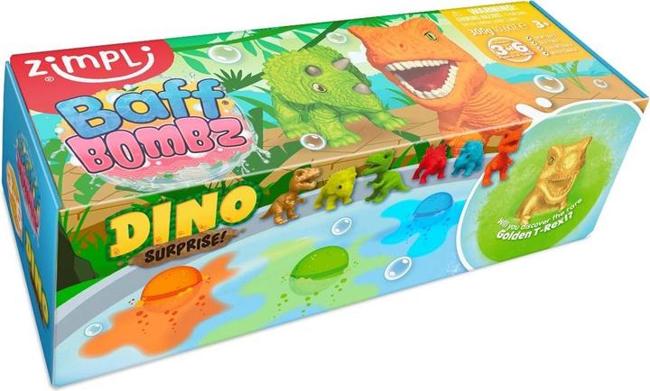 Actual product image Zimpli Kids 3x Baff Bombz Surprise Collectible Dinosaur Bath Bomb (Bath bombs)