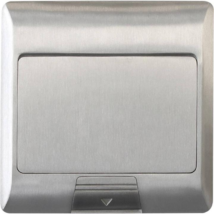 Actual product image LEDmaxx 105625 2-gang flush-mounted floor socket outlet with enhanced touch protection IP20 Al