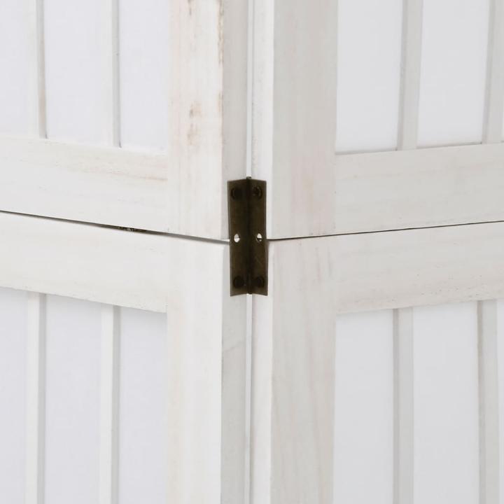 Image du produit vidaXL Séparation de pièce Paravent Paroi espagnole 4 pcs. blanc bois massif