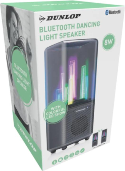 Immagine prodotto Dunlop Altoparlante BT illuminazione 8W B/O (3 h, Batteria ricaricabile)