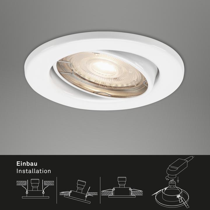 Image du produit Briloner Lampes LED encastrées, blanc, set de 3, 3xGU10/5W (460 lm, GU10)