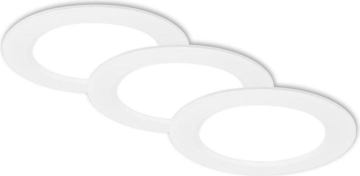 Actual product image Briloner Ultra-flat LED recessed lights set of 3 - Flat star (660 lm)