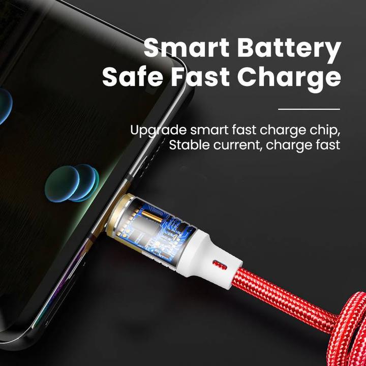 Immagine prodotto PhoneLook Cavo elastico da USB-A a USB-C in nylon intrecciato multicolore arcobaleno (1 m, USB 3.2 Gen 1)