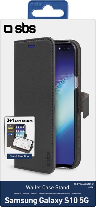Image du produit SBS Etui portefeuille avec fonction stand pour Samsung Galaxy S10 5G (Samsung Galaxy S10 5G)