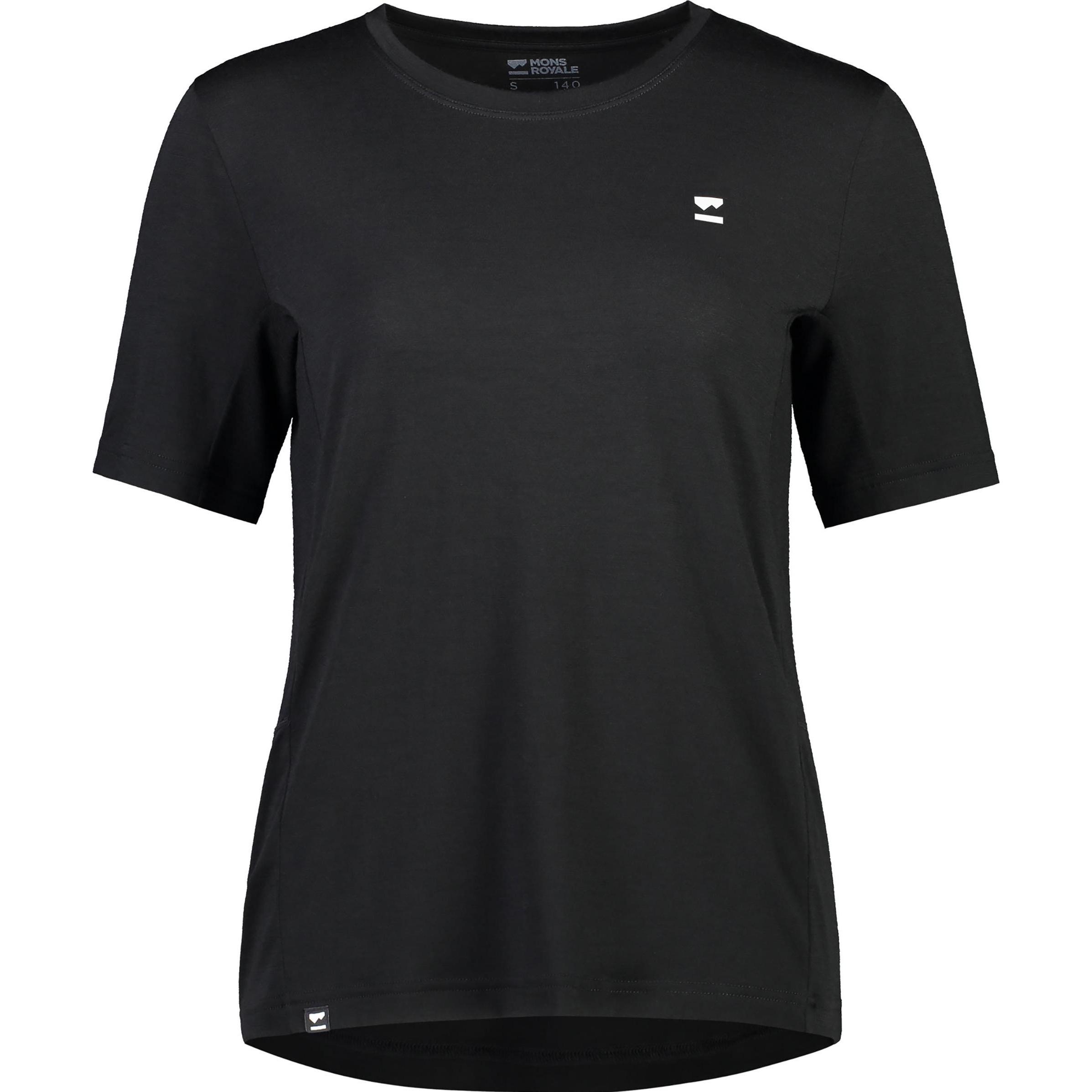 Mons Royale, Damen, Velotrikot, Women's Tarn Merino Shift Tee (M), Schwarz, M