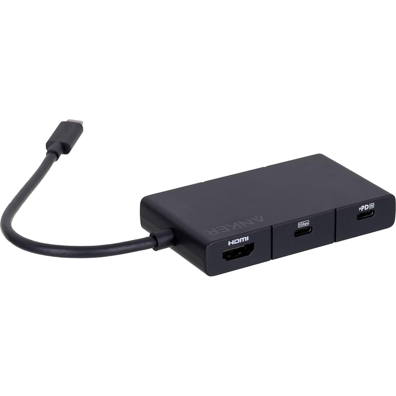Thumbnail - Anker 332 (USB-C, 5 Ports), Dockingstation + USB Hub, Schwarz