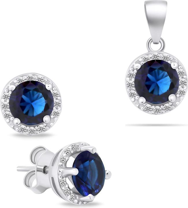Produktbild Brilio Silver - Sparkling silver jewelry set with zircons SET230WB (earrings. pendant)