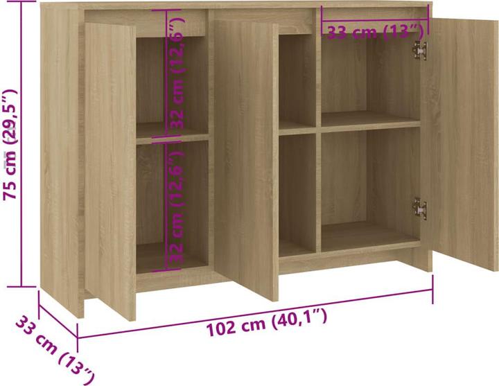 Image du produit vidaXL Sideboard (33 x 102 x 75 cm)