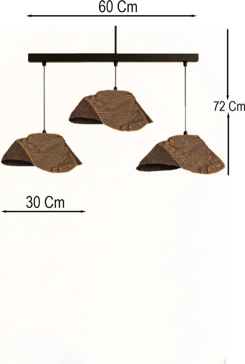 Actual product image Opviq Sway Triple Chandelier (E27)