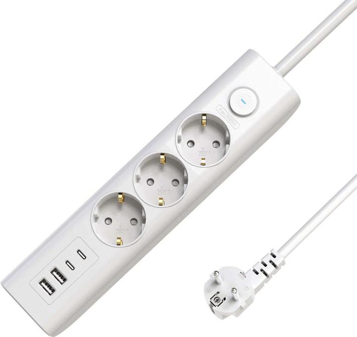 Produktbild MicroConnect Power Strip (7 x, CEE 7/3, USB-A, USB-C, 1.50 m)