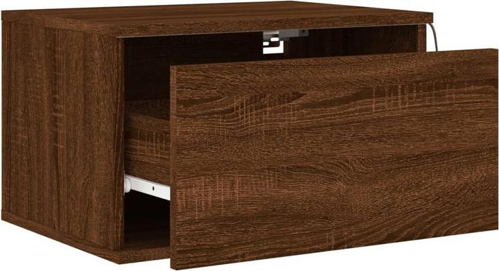 Image du produit vidaXL Table de chevet murale avec lampes LED Chêne brun,Couleur (50 x 36 x 30 cm)