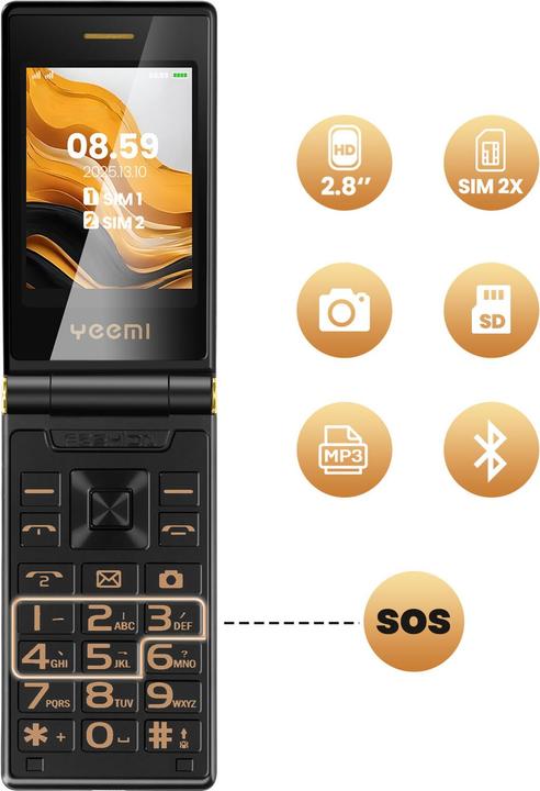 Produktbild Avizar Klapphandy mit zwei Displays Dual-SIM Unterstützung (2.80")