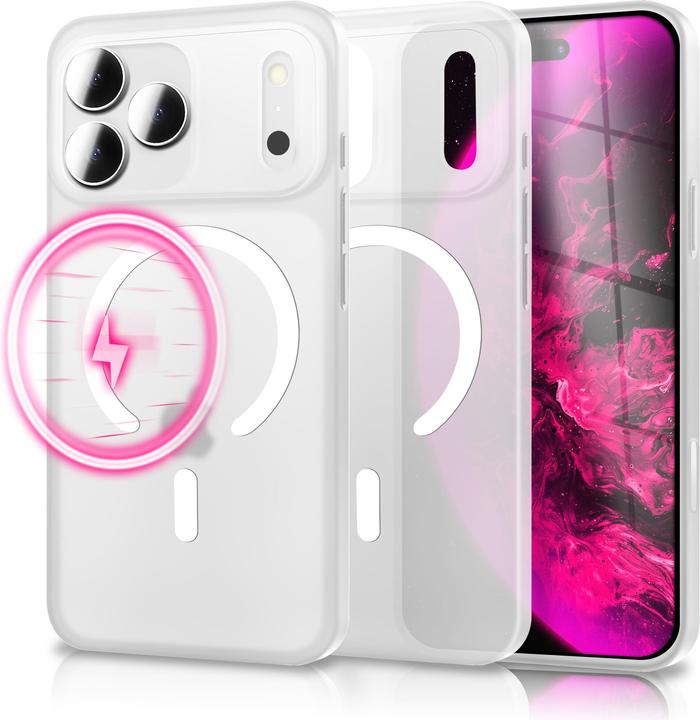 Image du produit Nalia MagSafe Cover "Thinix Glow" - 0,3mm Extrem Dünn, Leuchtender Magnet Ring - Ultra-Slim Hard Case (Apple iPhone 17 Pro Max)