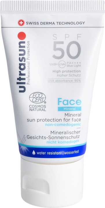 Energy Label Ultrasun Face Mineral SPF50 Fl 40 ml (Sun cream face, SPF 50, 40 ml, 500 g)