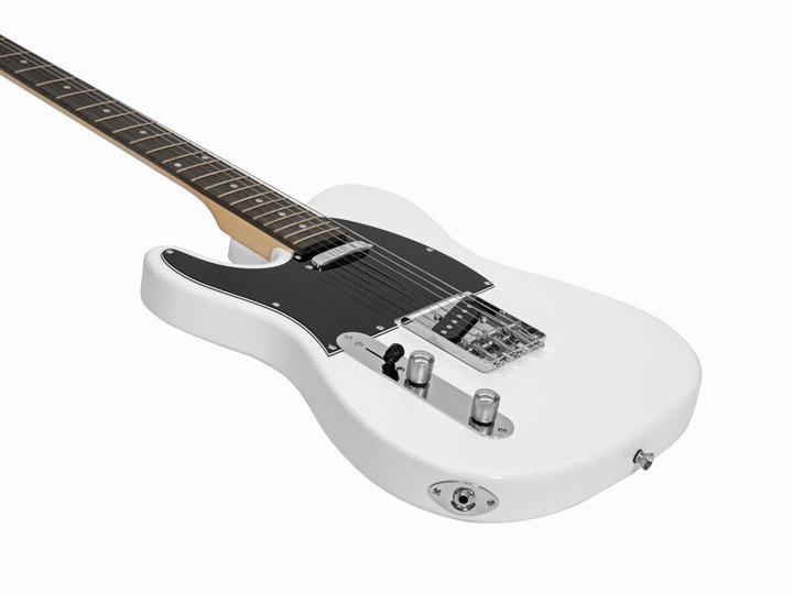 Actual product image Dimavery TL-601 Electric Guitar LH, white (Electric guitar)