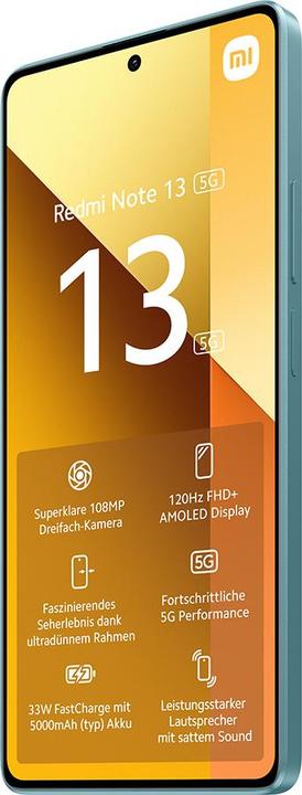 Produktbild Xiaomi Redmi Note 13 5G (128 GB, Ocean Teal, 6.67", Hybrid Dual SIM, 5G)